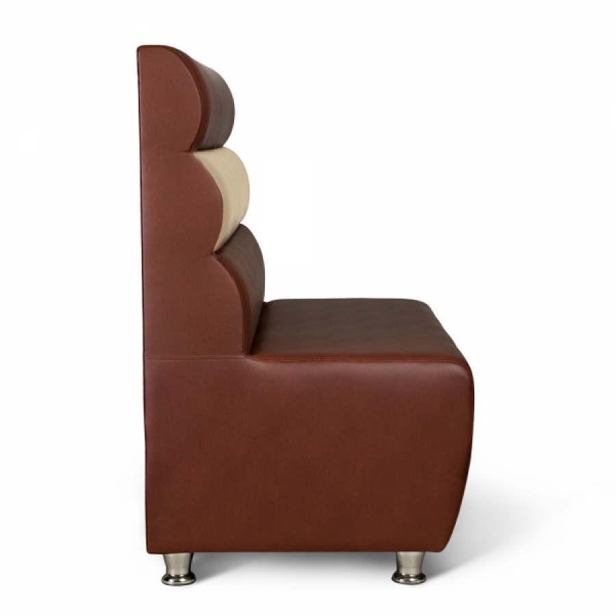 Sitzbank Dinerbank Bistrobank GALA braun mit beige 120 cm