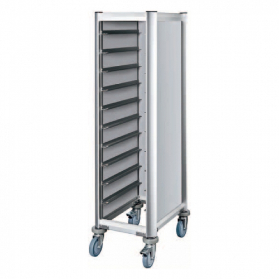 Tablettwagen Aluoptik