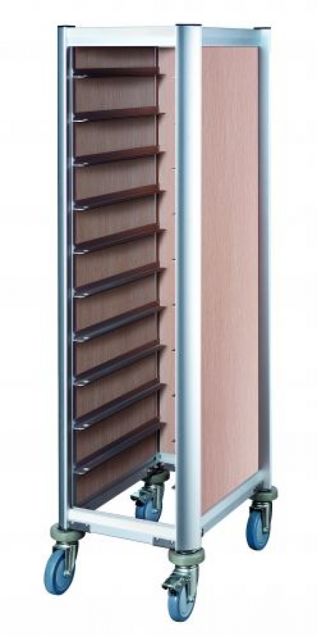 Tablettwagen Helle Holzoptik GN 1/1