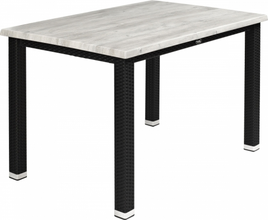 Tischgestell LINA für 80x80 cm Platten Seagrassoptik schwarz